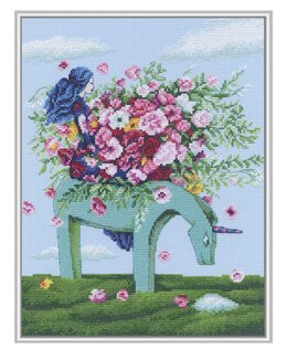 Broderikit Billede Enhjørningens magiske skyer - RTO