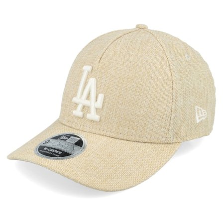 New Era - MLB Beige adjustable Casquette - Los Angeles Dodgers 9FORTY M-crown Cotton Weave Stone A-frame Adjustable @ Hatstore