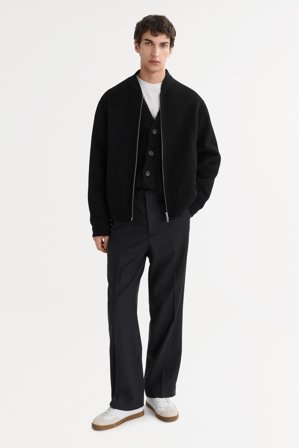 Soft Goat - Men's Bomber Jacket - Cashmere jacket - XL - Black