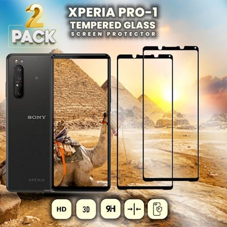 2 Pack Sony Xperia Pro1 - Härdat Glas 9H- Super kvalitet 3D