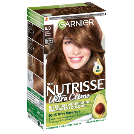 Garnier Nutrisse Permanent Nourishing Hair Color Nivå 3 Hårfärg Dam Brun ONESIZE