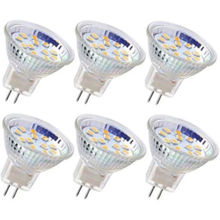 6 stk Mr11 LED-pærer Gu4 Spotlight 3w 18leds Halogen 20w Ikke-dimbar Ekvivalent 12v Ac/dc(kald hvit) [DB]