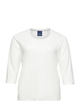 Vanna Langærmet T-shirt Hvid Persona By Marina Rinaldi