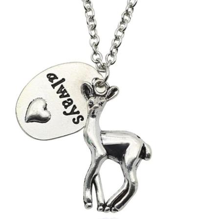Halsband Always Patronus/kronhjort Harry Potter Silverfärg