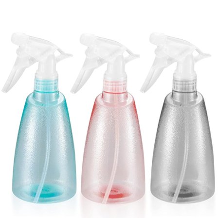 Stykker 500 ml Tomme Sprayflasker, Genanvendelige Plastik Sprayflasker, Tom Sprayflaske (Pink, Grøn, Sort)