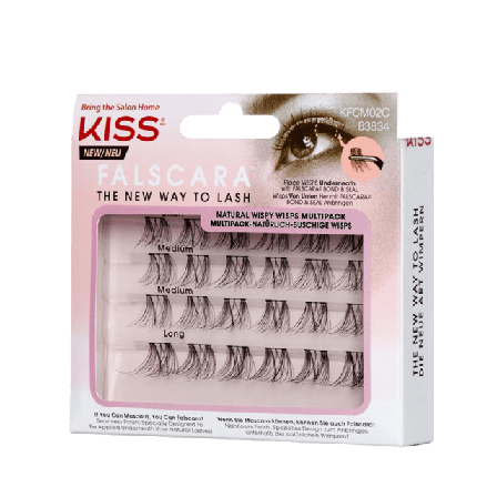 Kiss Falscara false wispies Lösögonfransar & färgning Unisex Brun 20 wisps