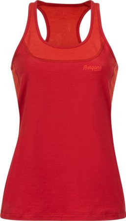 Bergans Women's Cecilie Active Wool Singlet Women short-sleeved sweaters Red M