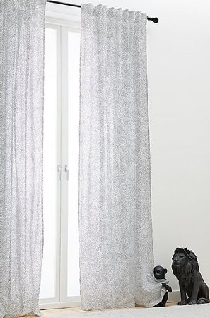 Jotex - Zasłona Wielofunkcyjna, 2 Sztuki Biały/czarny - DOTTIE - Kup Zasłony na taśmie firmy Jotex