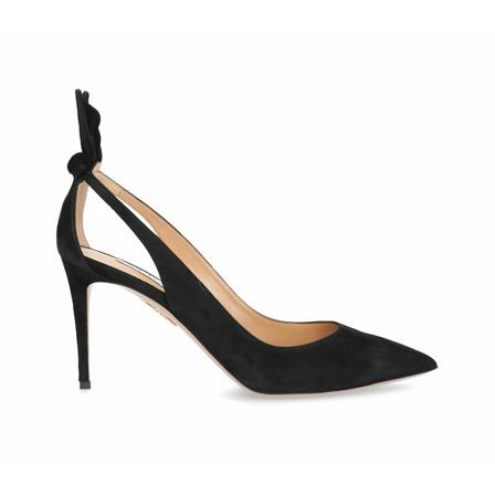 Aquazzura, Bow Tie 85 Pumps Czarny, Kobieta, Rozmiar: 37 1/2 EU