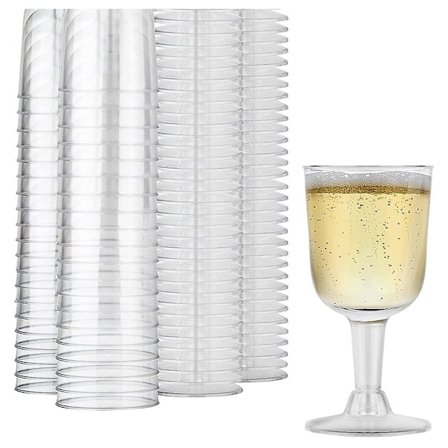 Klar Plastvin Glas Återvinningsbara - Osplitterliga Vinglas - Engångs- & Återanvändbara Tekoppar