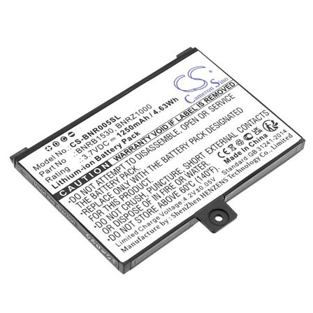 Akku E-lukijaan, E-kirjaan Barnes & Noble 005, nook, BNRZ100 jne. varten.