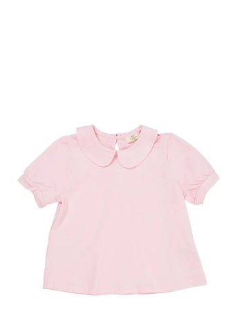Copenhagen Colors Solid Blouse W. Collar Ss - Pink - 116