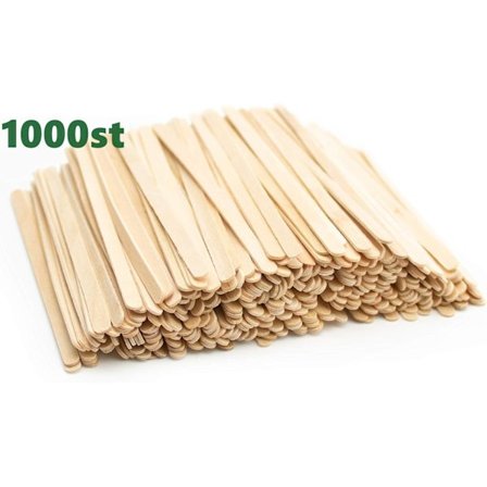1000 Pack Kaffeblandare Rörpinnar i Trä