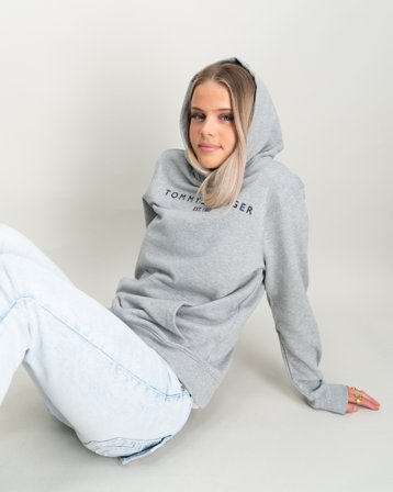 Tommy Hilfiger ESSENTIAL HOODIE Gris Sweats à capuche Fille - Kids Brand Store