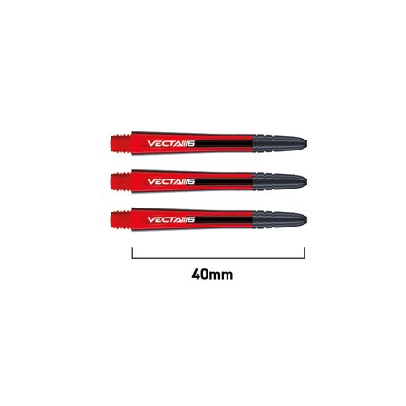 Winmau Vecta Shafts 6pcs Polycarbonate Dart Shafts 34mm,37mm,40mm Red/Black/White Replacement accessories for Darts