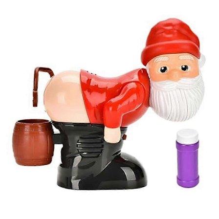 Sjov Julemand Bobleblæser med Blinkende Lys & Musik, Julebobleblæser kompatibel med