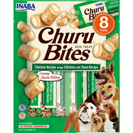 Churu - Dog Bites Chicken Wraps With Tuna 12 g x 8-pack - Hund - Hundegodbiter & tyggebein - Belønningsgodbiter for hund - ZOO.no