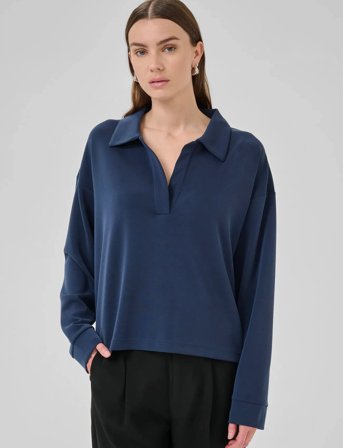 My Essential Wardrobe Hellemw Polo Blouse - Blue - L
