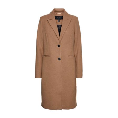 Vero Moda, Single-Breasted Coats Bruin, Dames, Maat:XL,polyester