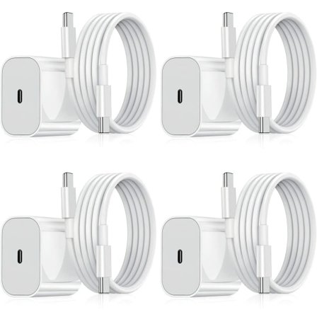 4-pak - Oplader til Samsung - Hurtigoplader - Adapter + Kabel 20W Hvid one size (NT) 4-pak