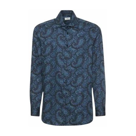 Etro Casual Shirts Blå, Herre Skjorter