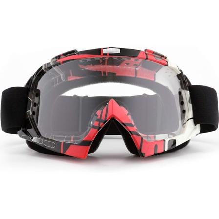 Motorcykelbriller, ATV Dirt Bike Off Road Racing MX Riding Briller Anti-Scratch Støv-Tæt Foldbar Tyk Blød Skum Polstret Briller, Justerbar Rem
