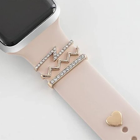 Dekoration för Apple Watch armband 8 7 6 3 se Diamantsmycken Berlocker Tillbehör samsung/Huawei armband correa 20/22mm klockarmband