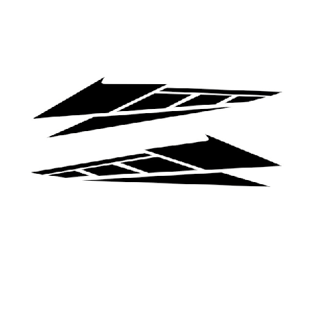 Moottoripyörän koristetarra takalaatikon tarrat MUSTA 28CM 28CM