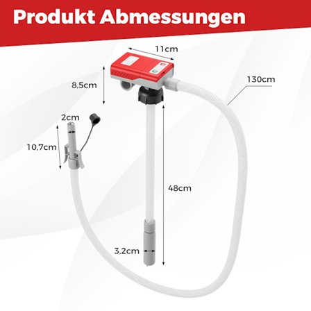 Elektrisk bränsleöverföringspump, Auto-Stop, 3 adaptrar, 3,8 GPM