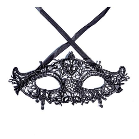 Venetiansk Ögonmask I Spets - Spetsmask Maskerad Halloween Svart