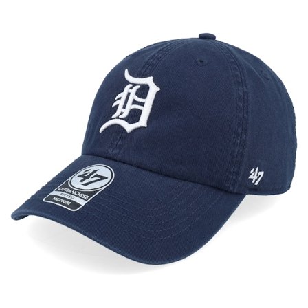 47 Brand - Detroit Tigers MLB 47 Franchise Navy Unconstructed Fitted Fitted Black Cap - MLB @ Hatstore