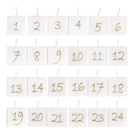 Chic Antique Kalenderlys 24stk Antique-Hvt