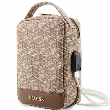 Guess Organizerväska GCube Stripe - Brun