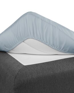 Laken med strikk 100% bomull Lys blå