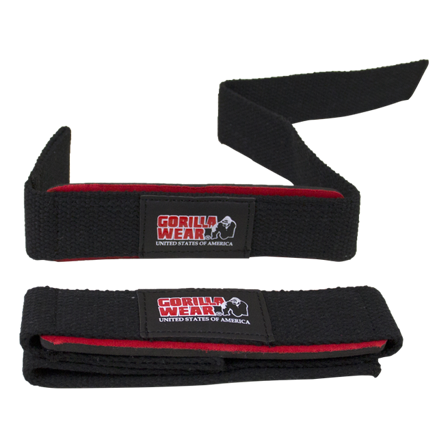 Gorilla Wear Gear Polstrede Lifting Straps Svart/Rød