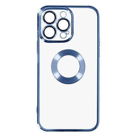 Coque - AVIZAR - iPhone 14 Pro - Silikon - Transparent - Blå kant