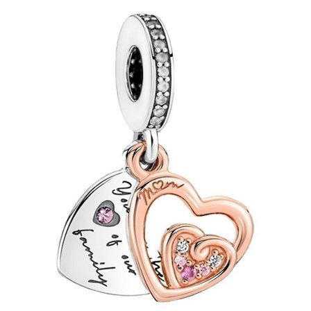 Pandora roséguld krona hänge lösa pärlor flickor pärlstav. 21