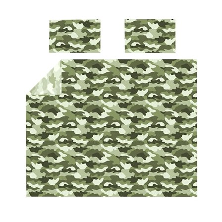 Bedding & Beyond Camouflage Påslakan Set Enkelsäng Grön