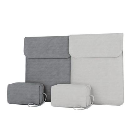 13,3" Laptop-kotelo / Laukku / Macbook - Nahka - Valitse väri Dark grey