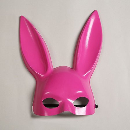 Bunny Mask Ansikte Lång ROSA RÖD
