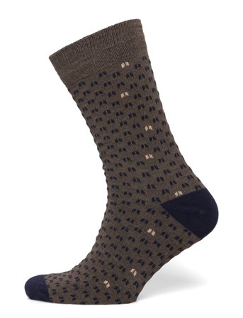 Pattern Bamboo Sock Brown Lindbergh