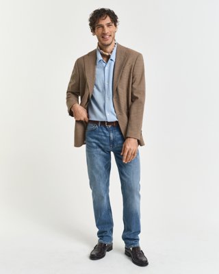 GANT - Klassiske regular fit-jeans til herre mid blue worn in