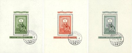 Ungarn 1951 - MICHEL Blok 20-22 - Stemplet