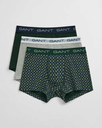 GANT Herren 3er-Pack Geometric Boxershorts mit Print (XXL) Grün