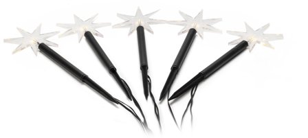 Konstsmide 4468-100 Pullert stjerne, 5 stk, varm hvit, Belysning
