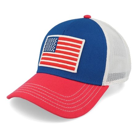 American Needle - Blauw trucker Cap - USA Valin Blue/Red Trucker @ Hatstore