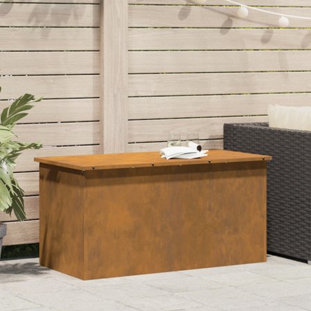Utomhusförvaringslåda Rostig 100 x 50,5 x 50 cm Stål