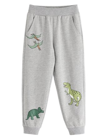 Lindex Trousers Jogging Dino - Grey - 104