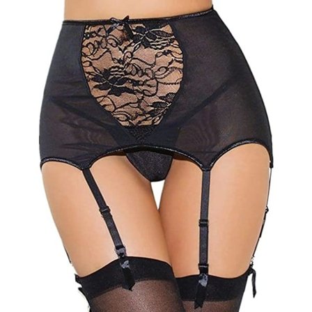 Højtaljede spidse trusser til kvinder (sort, talje 56-86)