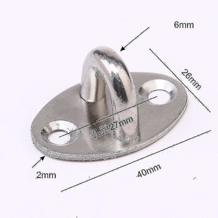 4 stk. loftskrog med øjer, U-formet design, rustfrit stål hardware krog